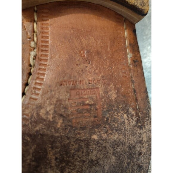 David Eden Mens Size 8 Alligator Brown Carmel Lace Up Dress Shoes Made In Italy
